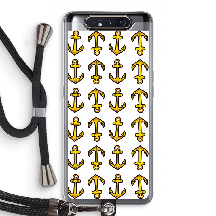 Musketon Anchor: Samsung Galaxy A80 Transparant Hoesje met koord