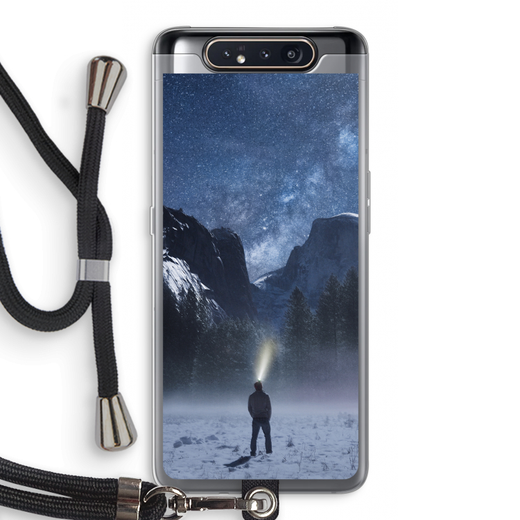 Wanderlust: Samsung Galaxy A80 Transparant Hoesje met koord