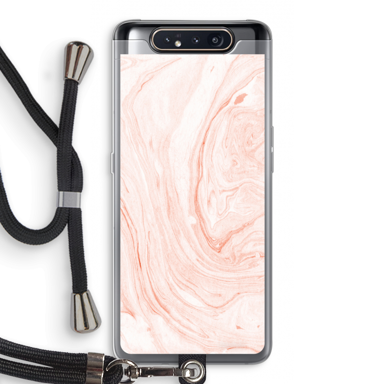 Peach bath: Samsung Galaxy A80 Transparant Hoesje met koord