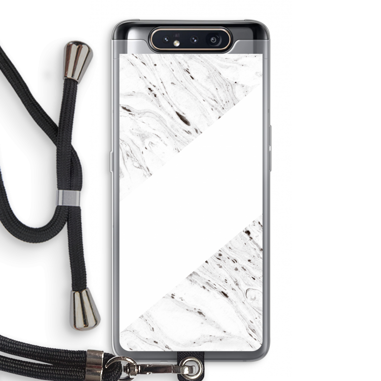 Biggest stripe: Samsung Galaxy A80 Transparant Hoesje met koord