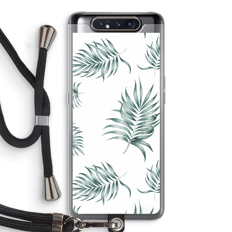 Simple leaves: Samsung Galaxy A80 Transparant Hoesje met koord