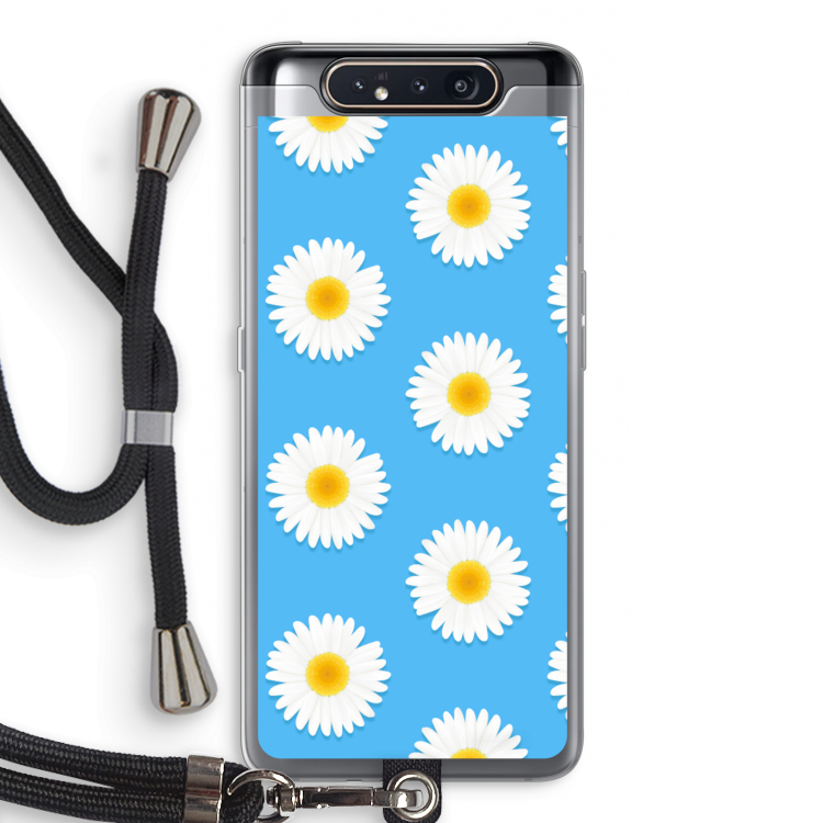 Margrietjes: Samsung Galaxy A80 Transparant Hoesje met koord