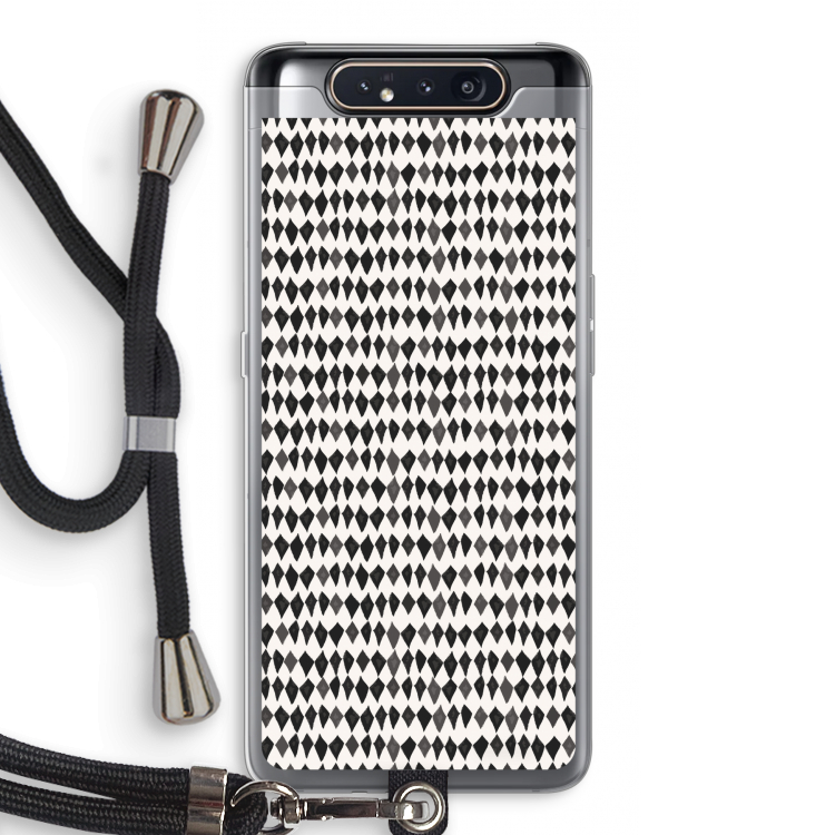 Crazy shapes: Samsung Galaxy A80 Transparant Hoesje met koord
