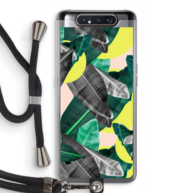 Fantasie jungle: Samsung Galaxy A80 Transparant Hoesje met koord