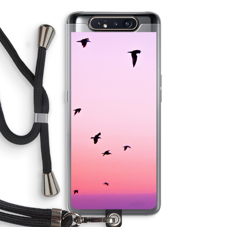 Fly away: Samsung Galaxy A80 Transparant Hoesje met koord