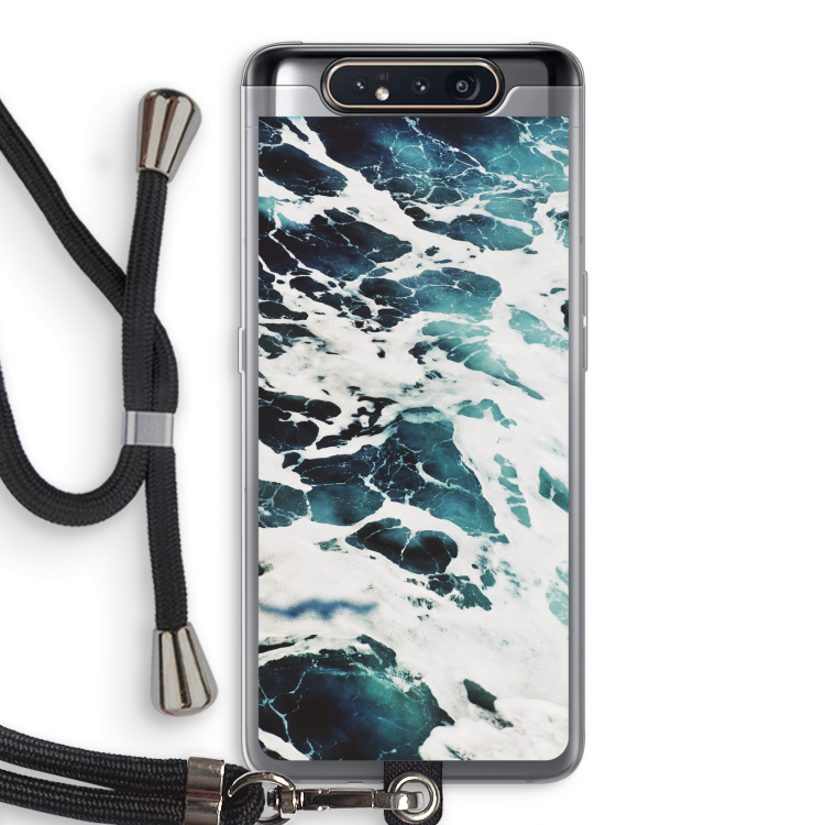 Golven: Samsung Galaxy A80 Transparant Hoesje met koord