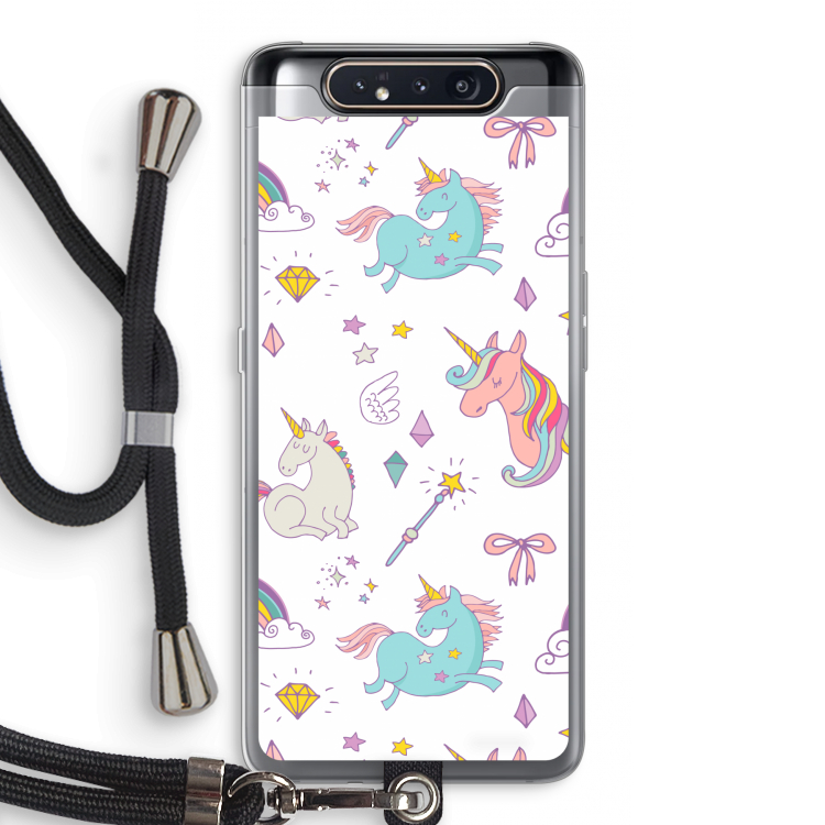 Fantasiewereld: Samsung Galaxy A80 Transparant Hoesje met koord