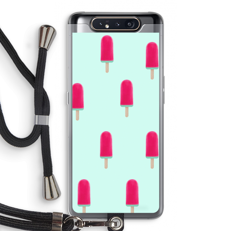 Waterijsje: Samsung Galaxy A80 Transparant Hoesje met koord