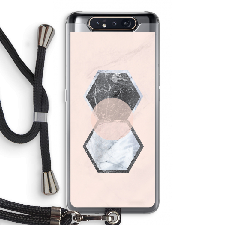 Creatieve toets: Samsung Galaxy A80 Transparant Hoesje met koord