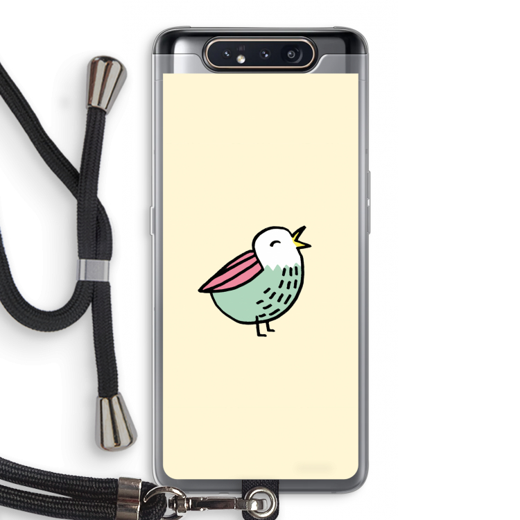 Birdy: Samsung Galaxy A80 Transparant Hoesje met koord