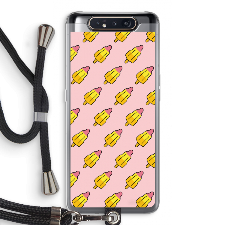 Waterijsjes: Samsung Galaxy A80 Transparant Hoesje met koord