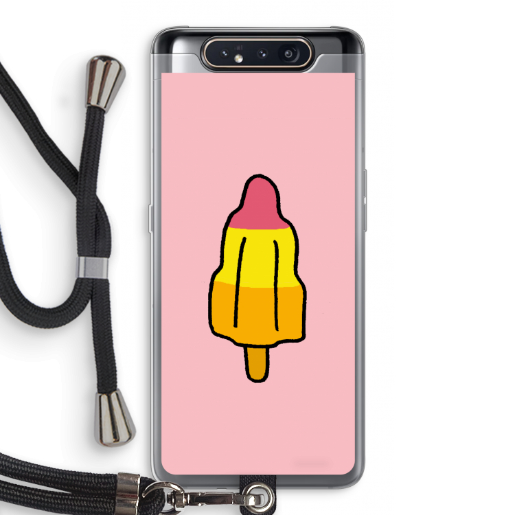 Raketijsje: Samsung Galaxy A80 Transparant Hoesje met koord