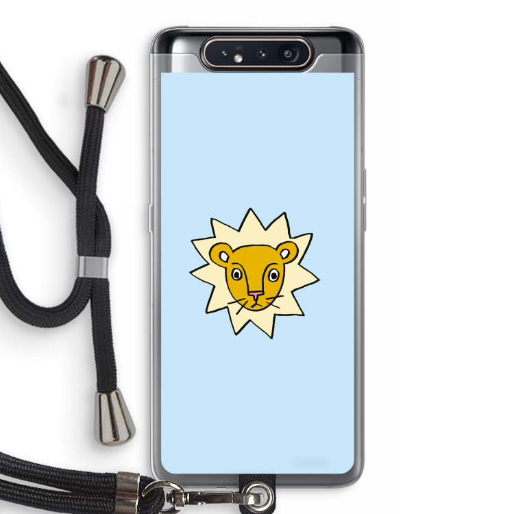 Kleine leeuw: Samsung Galaxy A80 Transparant Hoesje met koord