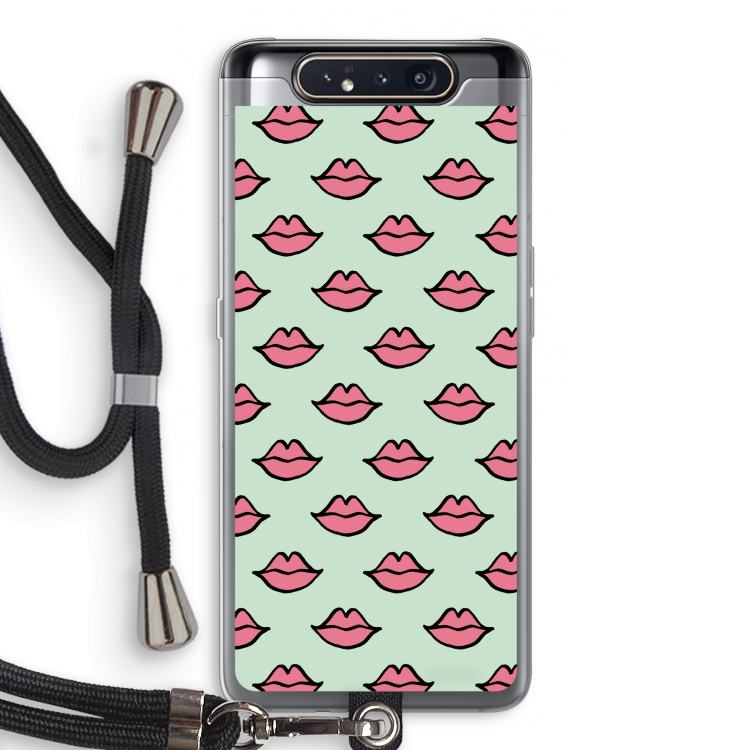 Lipjes: Samsung Galaxy A80 Transparant Hoesje met koord