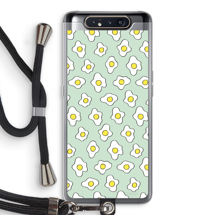Spiegeleitjes: Samsung Galaxy A80 Transparant Hoesje met koord