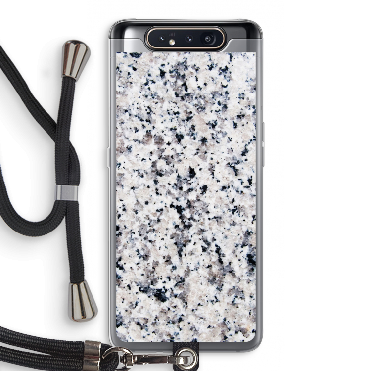 Gespikkelde marmer: Samsung Galaxy A80 Transparant Hoesje met koord