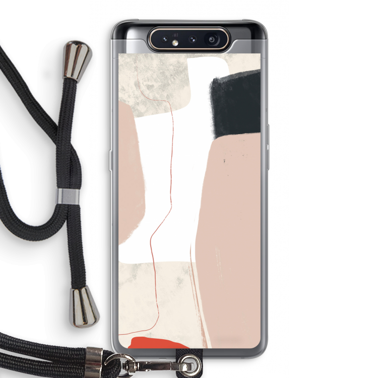 Lava: Samsung Galaxy A80 Transparant Hoesje met koord