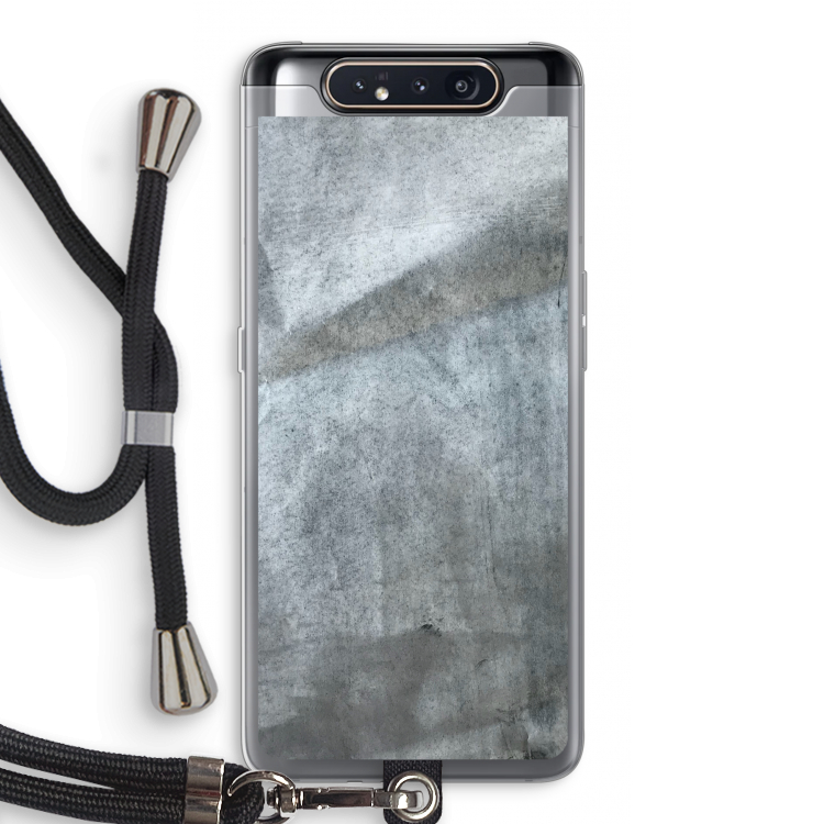 Grey Stone: Samsung Galaxy A80 Transparant Hoesje met koord