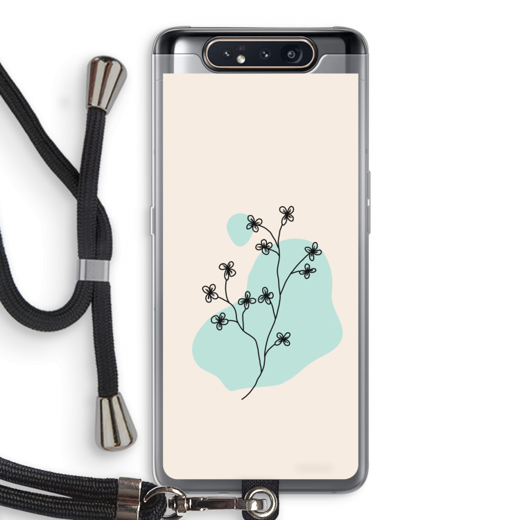 Love your petals: Samsung Galaxy A80 Transparant Hoesje met koord