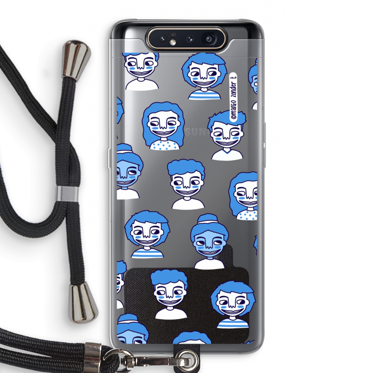 Gezichtjes: Samsung Galaxy A80 Transparant Hoesje met koord