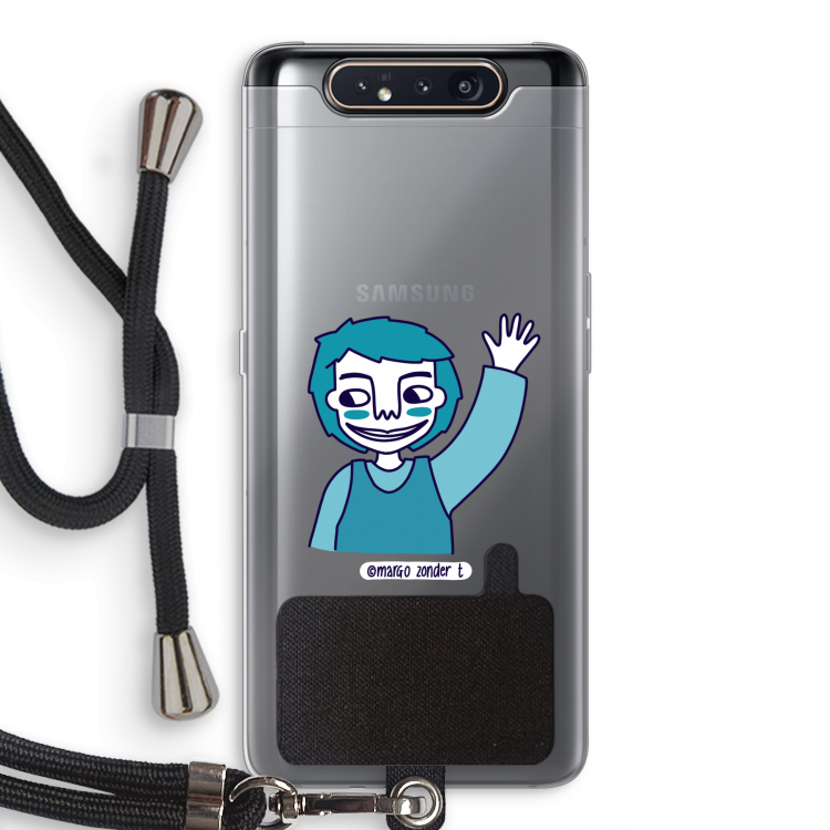 Zwaai: Samsung Galaxy A80 Transparant Hoesje met koord