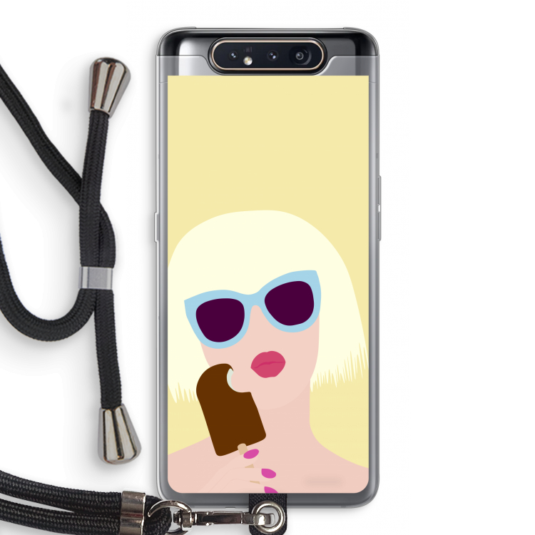 Ice cream: Samsung Galaxy A80 Transparant Hoesje met koord