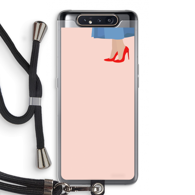 High heels: Samsung Galaxy A80 Transparant Hoesje met koord
