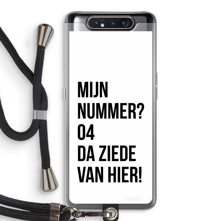 Da ziede van hier: Samsung Galaxy A80 Transparant Hoesje met koord