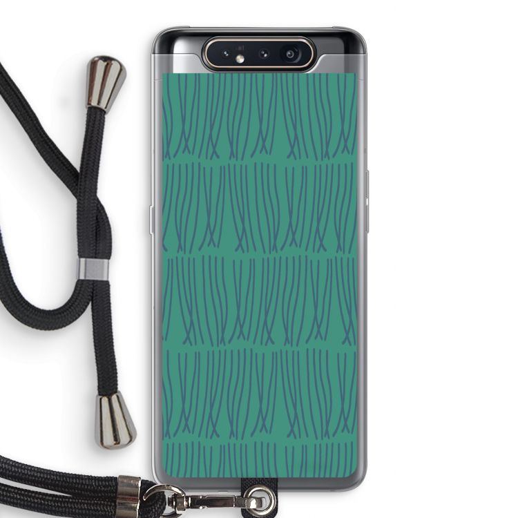 Swirls: Samsung Galaxy A80 Transparant Hoesje met koord