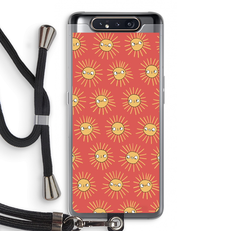 Zon: Samsung Galaxy A80 Transparant Hoesje met koord
