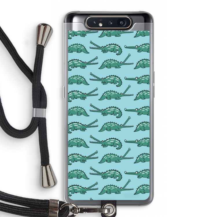 Kroko: Samsung Galaxy A80 Transparant Hoesje met koord