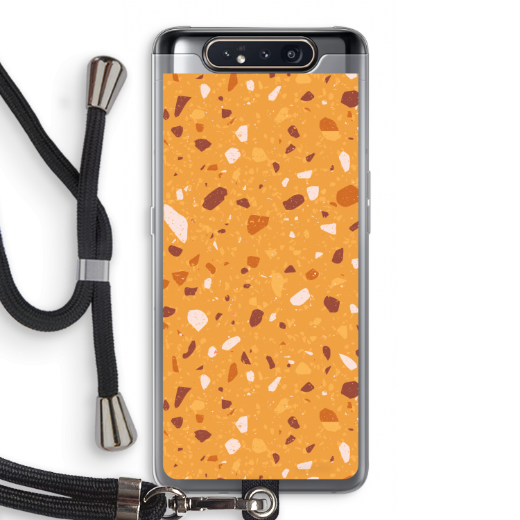 Terrazzo N°24: Samsung Galaxy A80 Transparant Hoesje met koord