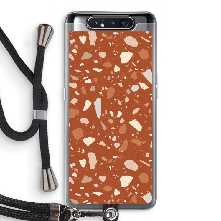 Terrazzo N°22: Samsung Galaxy A80 Transparant Hoesje met koord