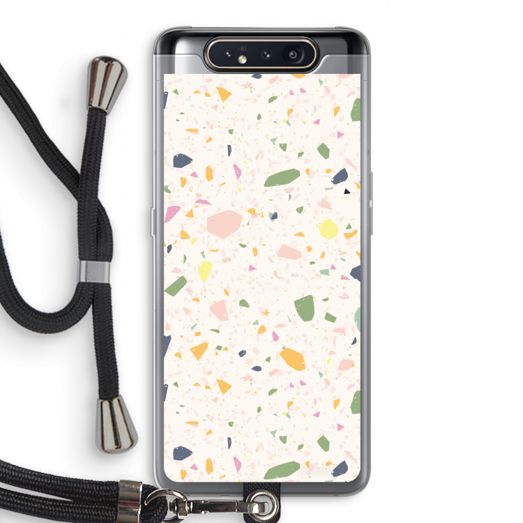 Terrazzo N°21: Samsung Galaxy A80 Transparant Hoesje met koord
