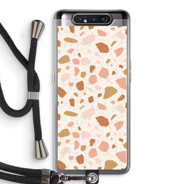 Terrazzo N°18: Samsung Galaxy A80 Transparant Hoesje met koord