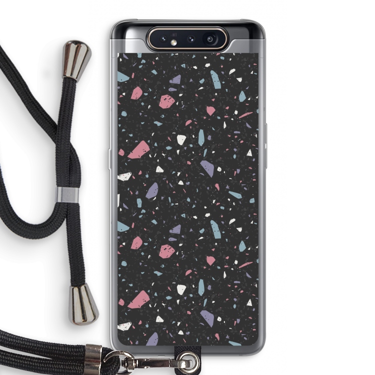 Terrazzo N°16: Samsung Galaxy A80 Transparant Hoesje met koord