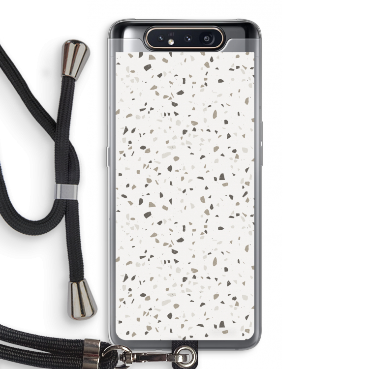 Terrazzo N°14: Samsung Galaxy A80 Transparant Hoesje met koord