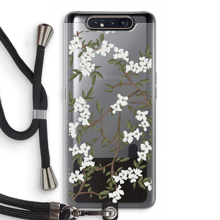 Blossoming spring: Samsung Galaxy A80 Transparant Hoesje met koord