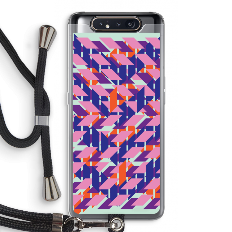 Skew Blush 3: Samsung Galaxy A80 Transparant Hoesje met koord