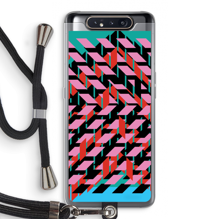 Skew Blush 2: Samsung Galaxy A80 Transparant Hoesje met koord