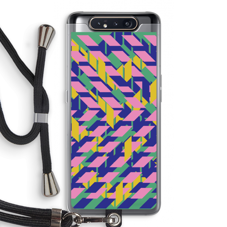 Skew Blush 1: Samsung Galaxy A80 Transparant Hoesje met koord