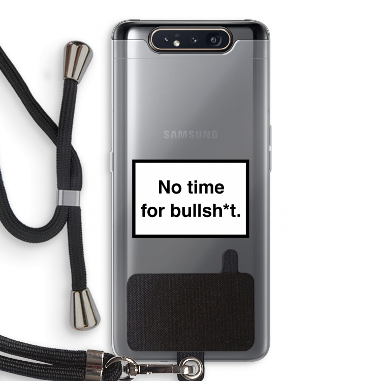 No time: Samsung Galaxy A80 Transparant Hoesje met koord
