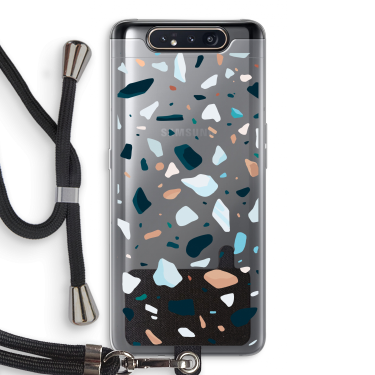Terrazzo N°13: Samsung Galaxy A80 Transparant Hoesje met koord