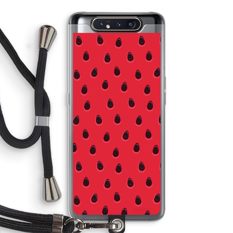 Watermelon: Samsung Galaxy A80 Transparant Hoesje met koord