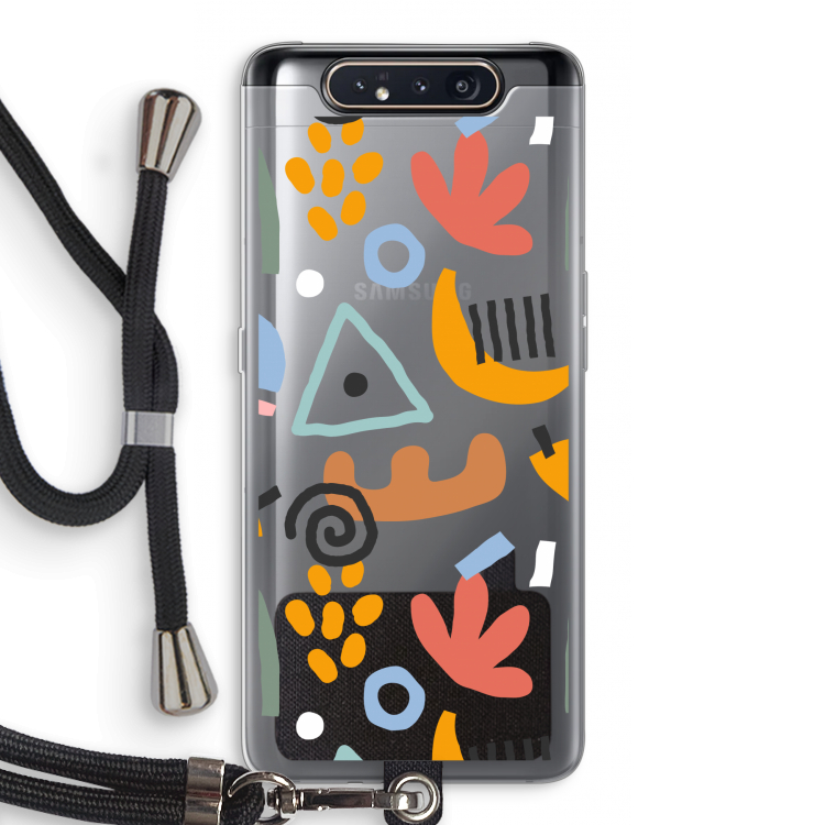 Abstract: Samsung Galaxy A80 Transparant Hoesje met koord