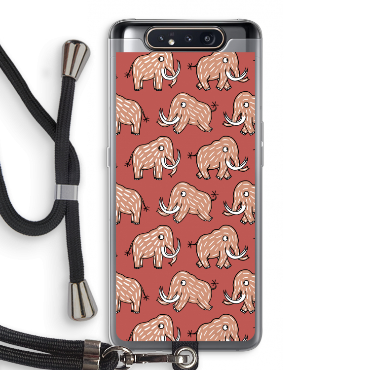 Mammoet: Samsung Galaxy A80 Transparant Hoesje met koord