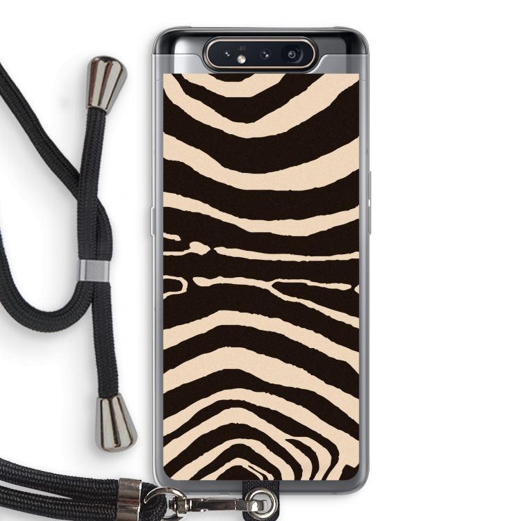 Arizona Zebra: Samsung Galaxy A80 Transparant Hoesje met koord
