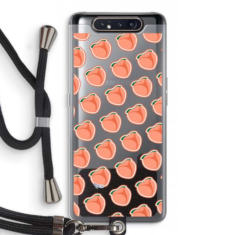 Just peachy: Samsung Galaxy A80 Transparant Hoesje met koord