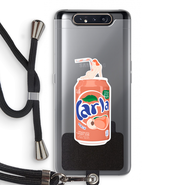 S(peach)less: Samsung Galaxy A80 Transparant Hoesje met koord