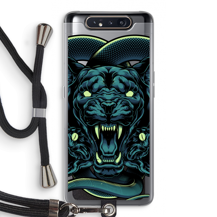 Cougar and Vipers: Samsung Galaxy A80 Transparant Hoesje met koord